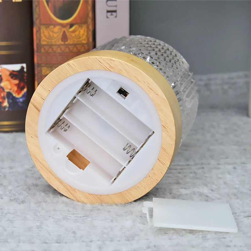 Crystal LED Table Lamp Stepless Dimming USB Charging Touch Switch Remote Control Bedside Light Living Room Decoration Desk Lamp