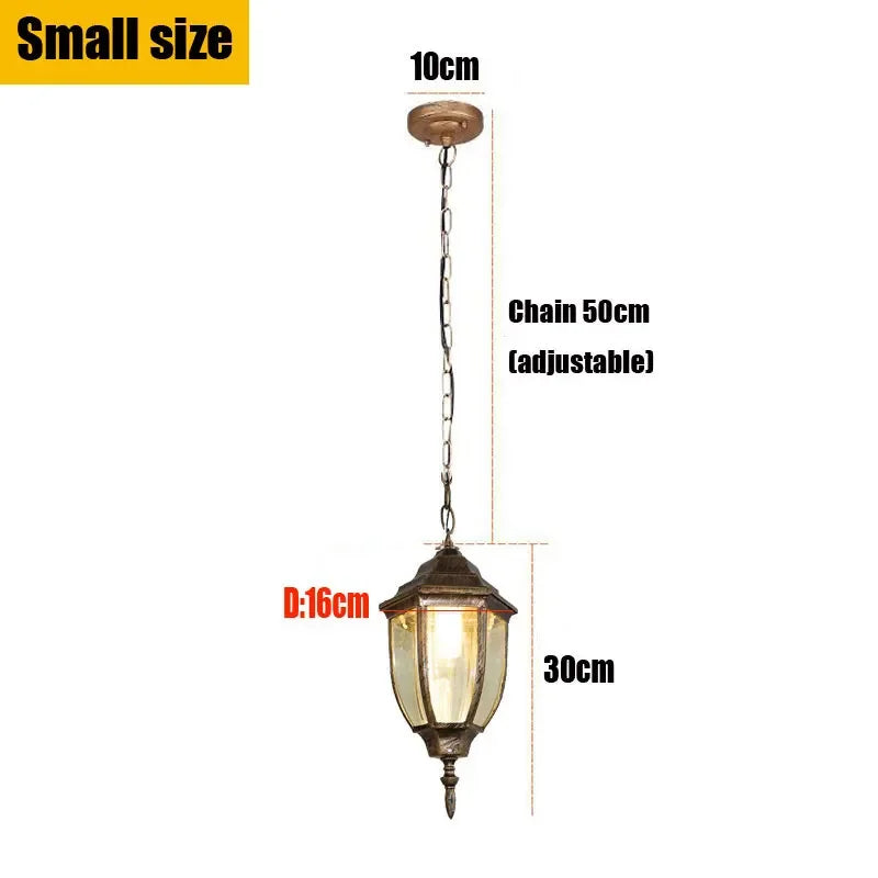 European Retro Garden Outdoor Waterproof Chandelier Aisle/Corridor/Balcony Chandelier Courtyard Gazebo/Vine Rack Pendent Light