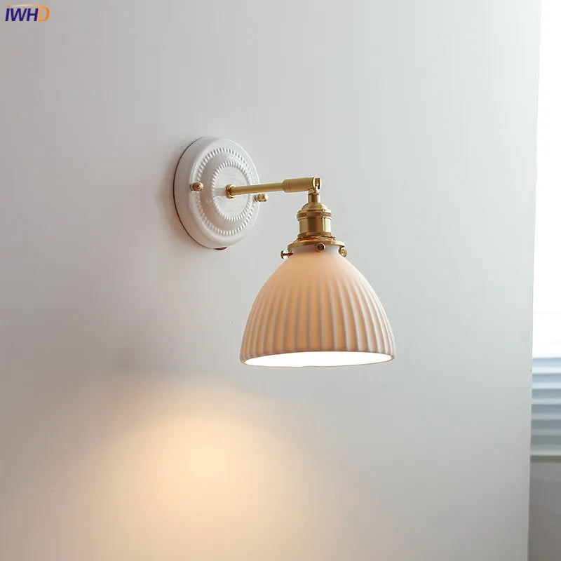 Applique Murale Ceramic LED Wall Lamp Sconce Beside Bedroom Living Room Bathroom Mirror Light Nordic Modern Wandlamp