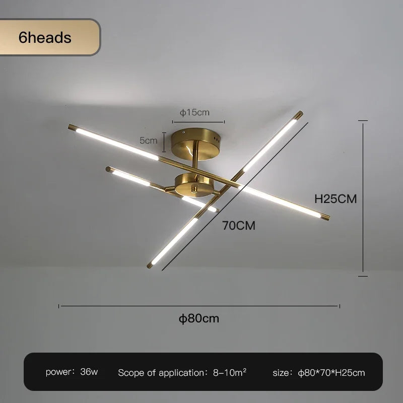 Nordic Hanging Chandelier For Living Room Dining Room Bedroom Kitchen Golden Room Decoration Loft LED Ceiling Light Home Lamps