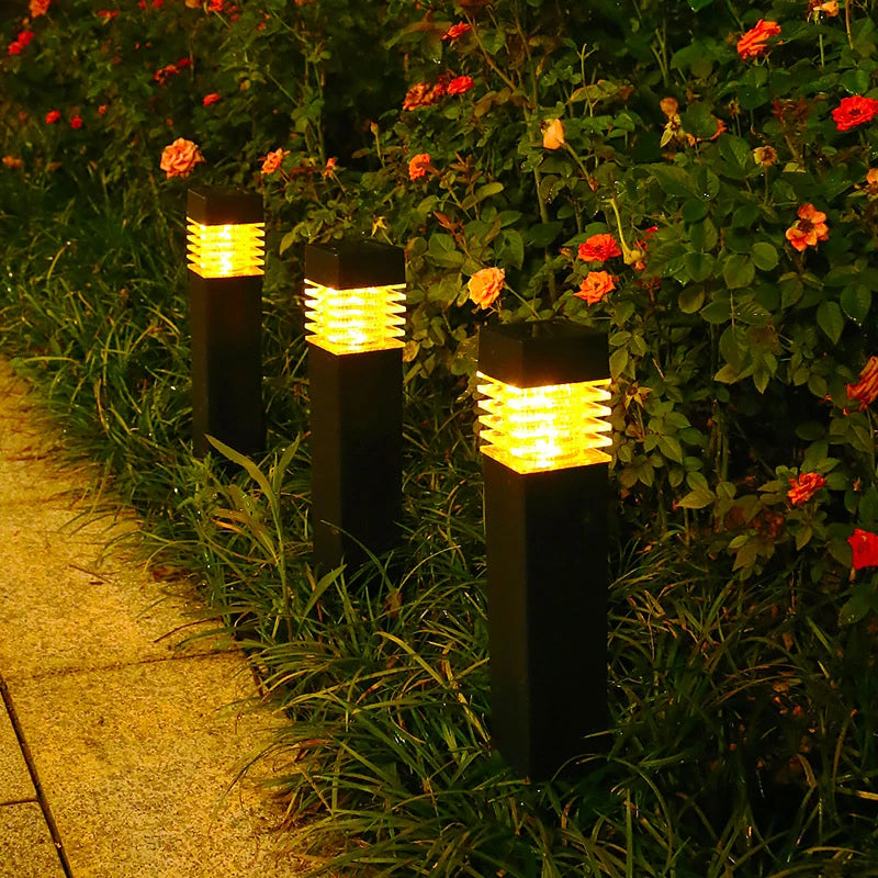 1/2/4pcs Solar Light Outdoor LED Garden Pathway Lamp Decor Waterproof Lawn Lights For Patio Yard Walkway