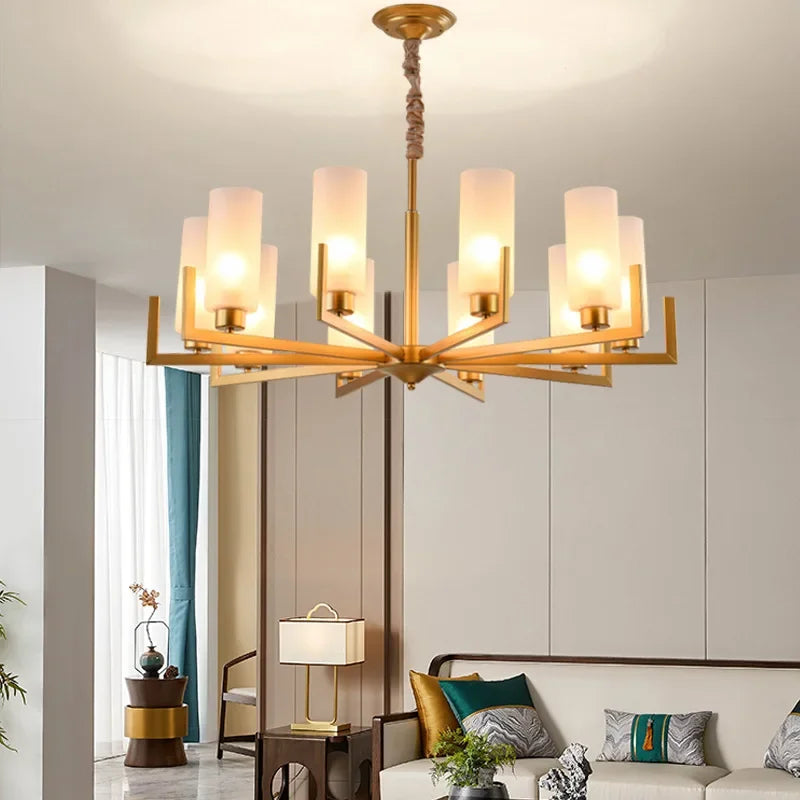 Chinese Style Retro Chandeliers for Living Room Bedroom Dining LED Lighting Lamps Lustre Salon Design Luxe Suspension Luminaire