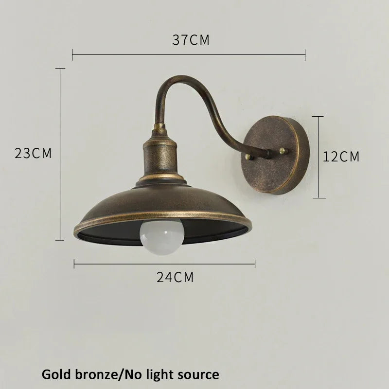 Retro Iron Porch Light DC 85-265V Outdoor Lights Garden Garage Wall Lamp Waterproof Wall Lamp Home Decor lampara exterior pared