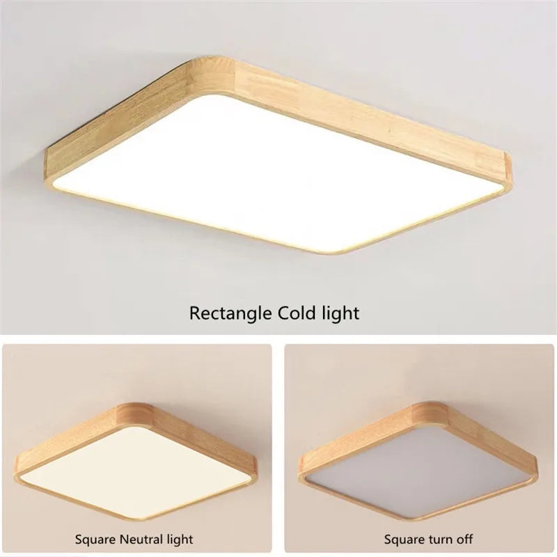 Modern Led Ceiling Light Living room bedroom wooden Led ceiling lamp Corridor Balcony Rectangle Square lighting Kitchen fixture