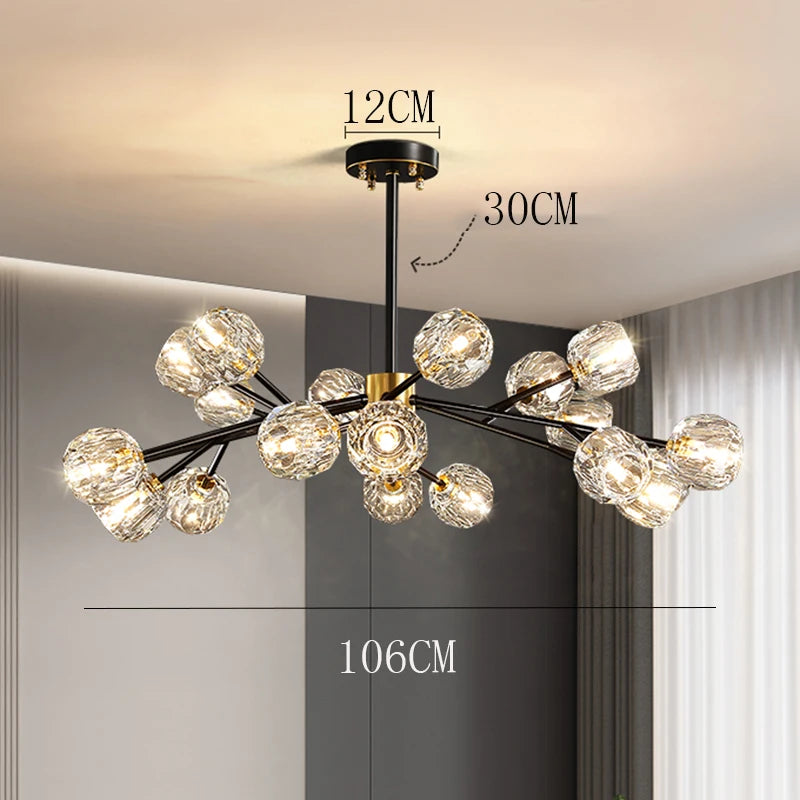 Pendant lights, luxury crystal living room chandelier, dining room Pendant lamp, ceiling light, indoor lighting