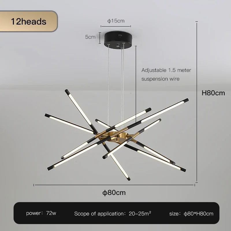 Nordic Hanging Chandelier For Living Room Dining Room Bedroom Kitchen Golden Room Decoration Loft LED Ceiling Light Home Lamps