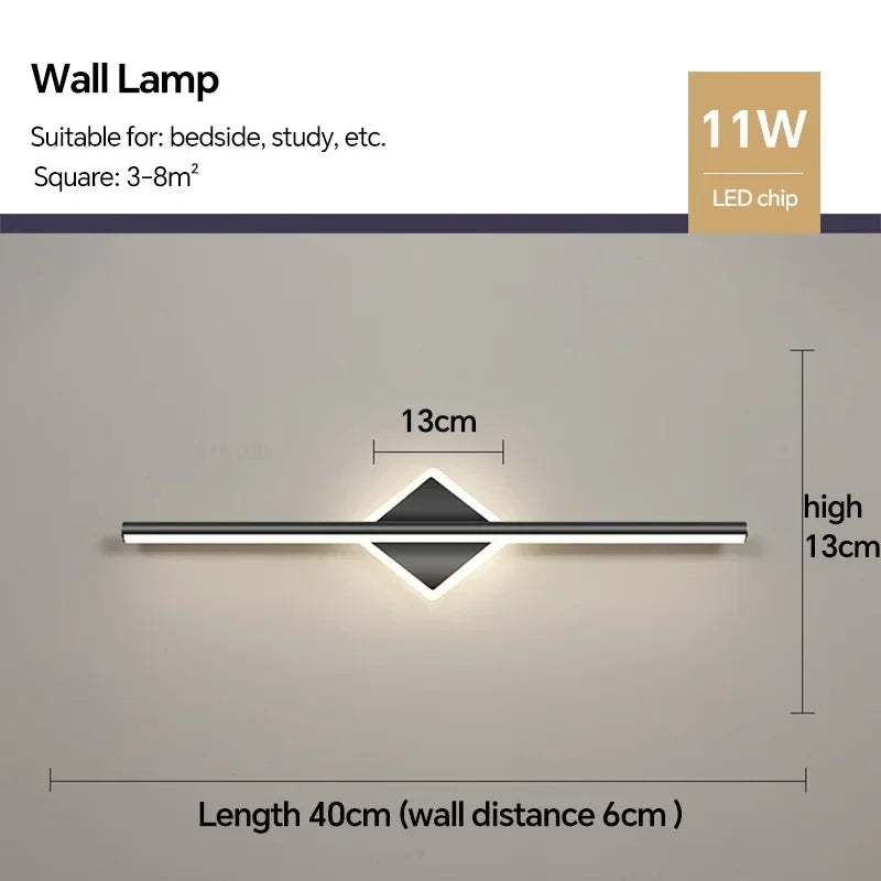 Modern LED Wall Lamp Bathroom Mirror Lights for Living Room Bedroom Makeup Lamp Decor Bath Wall Sconce Luster Fixtures Lighting