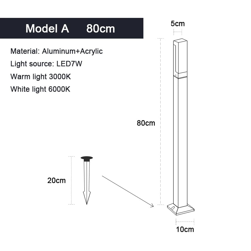 LED Lawn Lamp Landscape Lights For Garden Decoration IP65 Waterproof AC85-265V Garden Lights Outdoor Lighting For country house