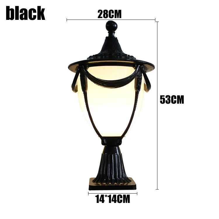 Outdoor lamp waterproof door post household garden lamp gate decorative wall lamp garden villa column head lamp