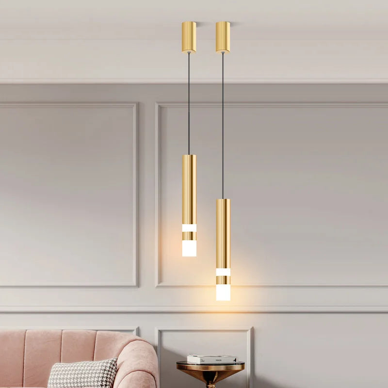 Modern Bedroom Decor LED Chandeliers Brass Lighting Dining Room Kitchen Fixtures Bedside Pendant Lights Restaurant Hanging Lamp