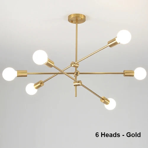 Nordic LED Simple Modern Magic Beans Creative Chandelier Living Room Dining Room Bedroom Line Chandelier E27 Base Lamp Lighting