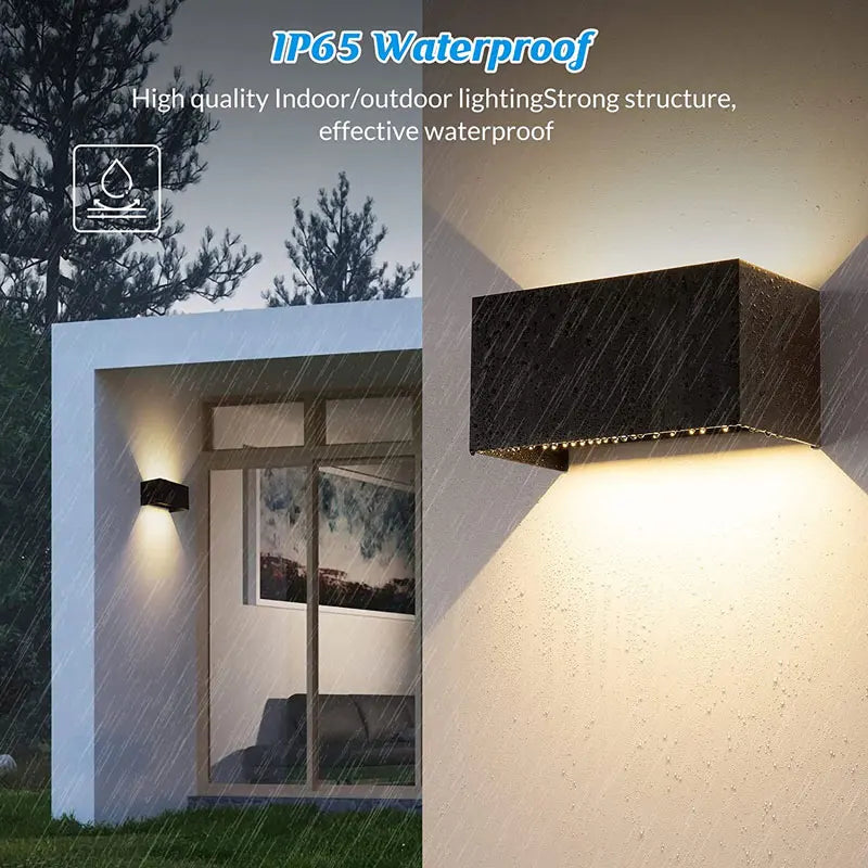 Aluminum LED Wall Lamp Outdoor Waterproof IP65 Interior Wall Light 12W24W Porch Garden Lights Living Room Street Stairs Lighting