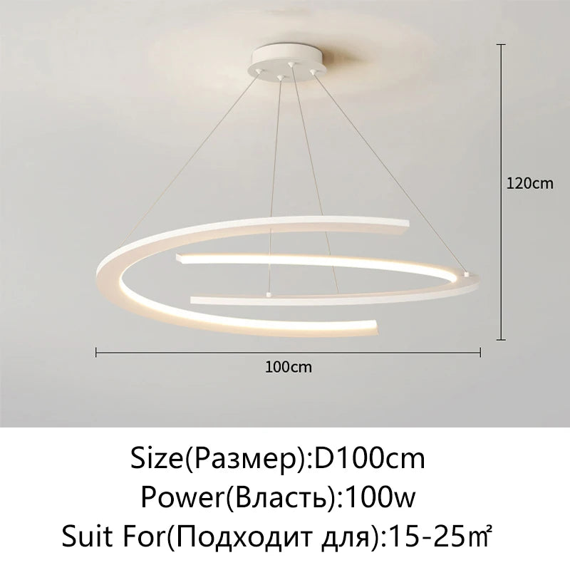 Modern LED Ceiling Chandelier White/Black Home Lighting Living Room Bedroom Dining Room Room Decoration Indoor Lighting Lamp