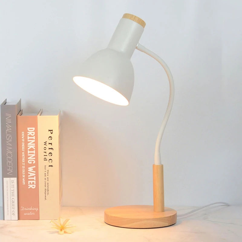 Nordic Simple Modern Desk Lamp Led Eye Protection Desk College Students Bedroom Indoor Dormitory Reading Bedside Led Desk Lamp