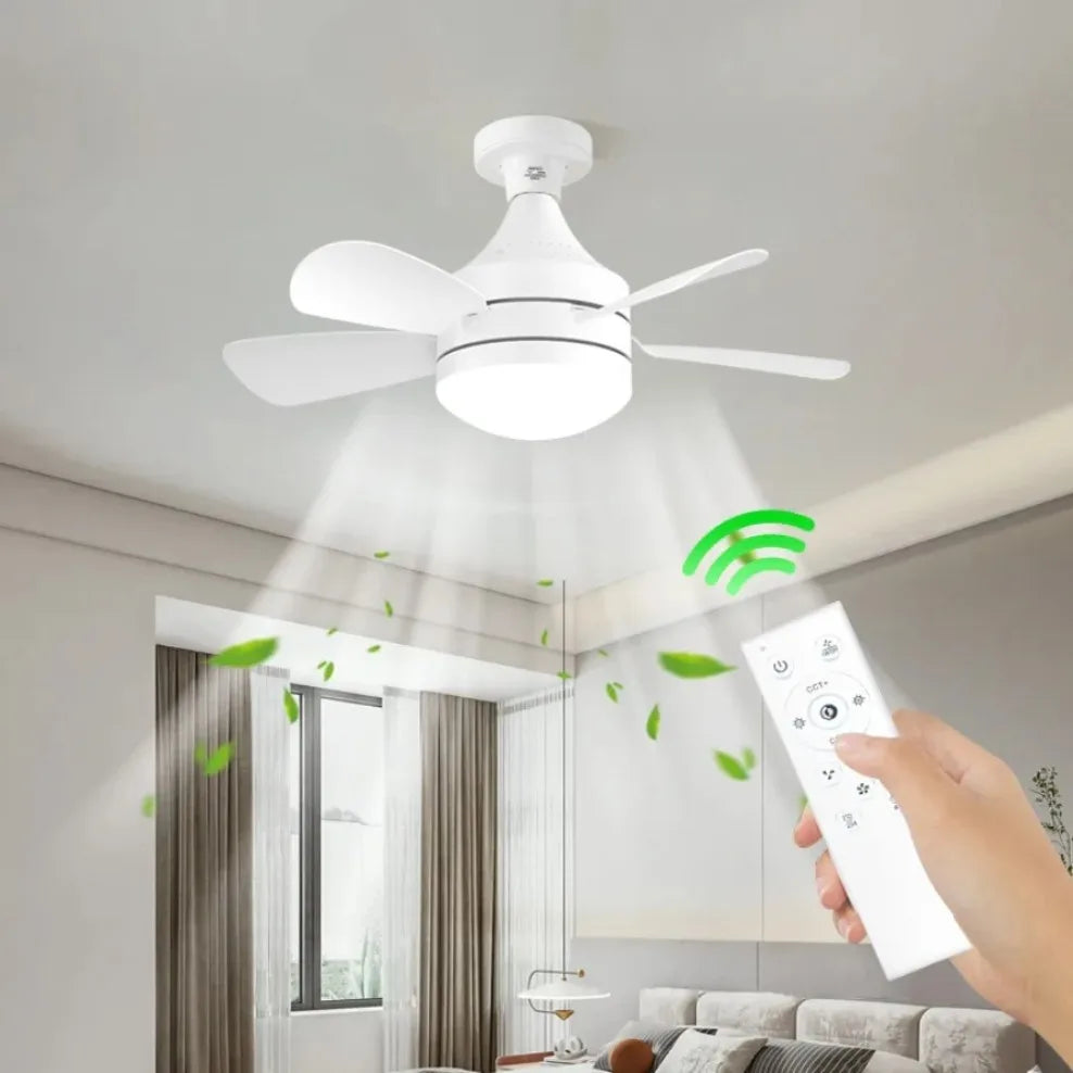 HHLZYH LED 60W ceiling fan light LED fan ceiling light with remote dimming function suitable for living room study and home use