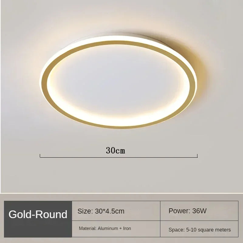 LED Ceiling Lights Nordic Simple Round Ceiling Chandelier Living Dining Room Bedroom Corridor Home Indoor Nordic Lamps Lighting