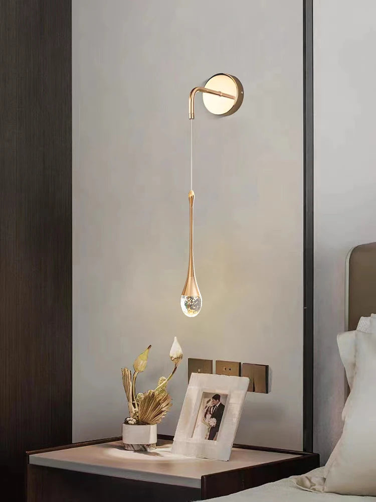 Crystal LED Wall Lamp Modern Simple Living Room Lamp Corridor Wall sconce Fashion Minimalist Bedside Lamp