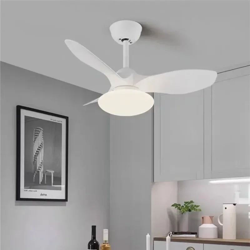 90-240V 32 Inch Small Ceiling Fan Lamp Dining Room Bedroom Ceiling Fan Light With Remote Control 6 Speed Fan Pendant Light