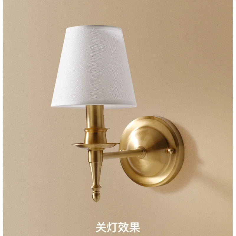 Full Copper American Wall Lamp Mirror Light Modern Led Wall Light for Home Decor Living Room Bedroom Sconce Industrial Luminaire