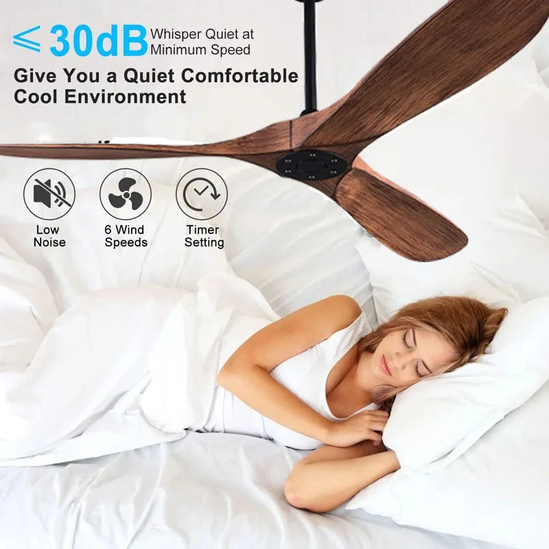 52 60 inch ABS Blades Ceiling Fan Only No Light Remote Control Motor 6 Speeds Ventiladores De Techo Free Shipping 산업용 선풍기