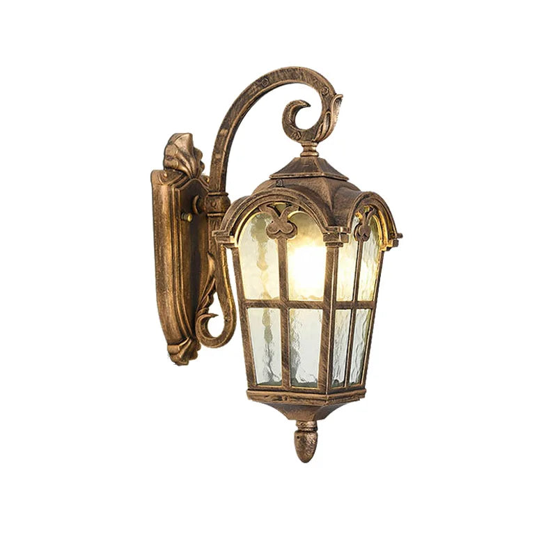 European Waterproof Outdoor Wall Lamp Balcony Garden Gazebo Door Enclosing Wall Villa Aisle Bedroom Vintage Wall Light