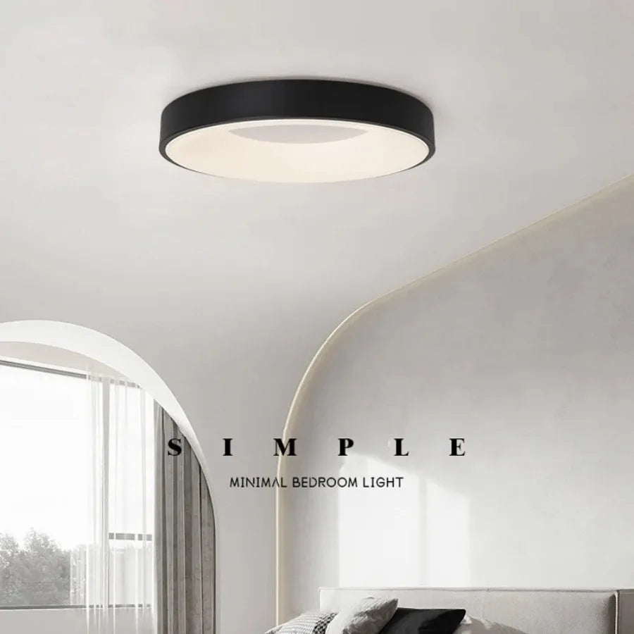 LED Ceiling Light Nordic Macaron Circular 110V-260V Dimmable Bedroom Corridor Study Balcony Children's Room Home Light