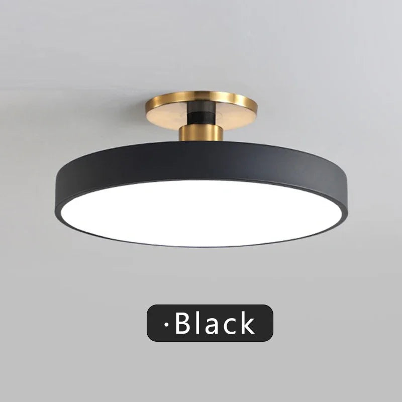 Modern Macaron LED Ceiling Light Simple Circular Dimmable Pendant Light Living Room Bedroom Study Nordic Decorative Lighting