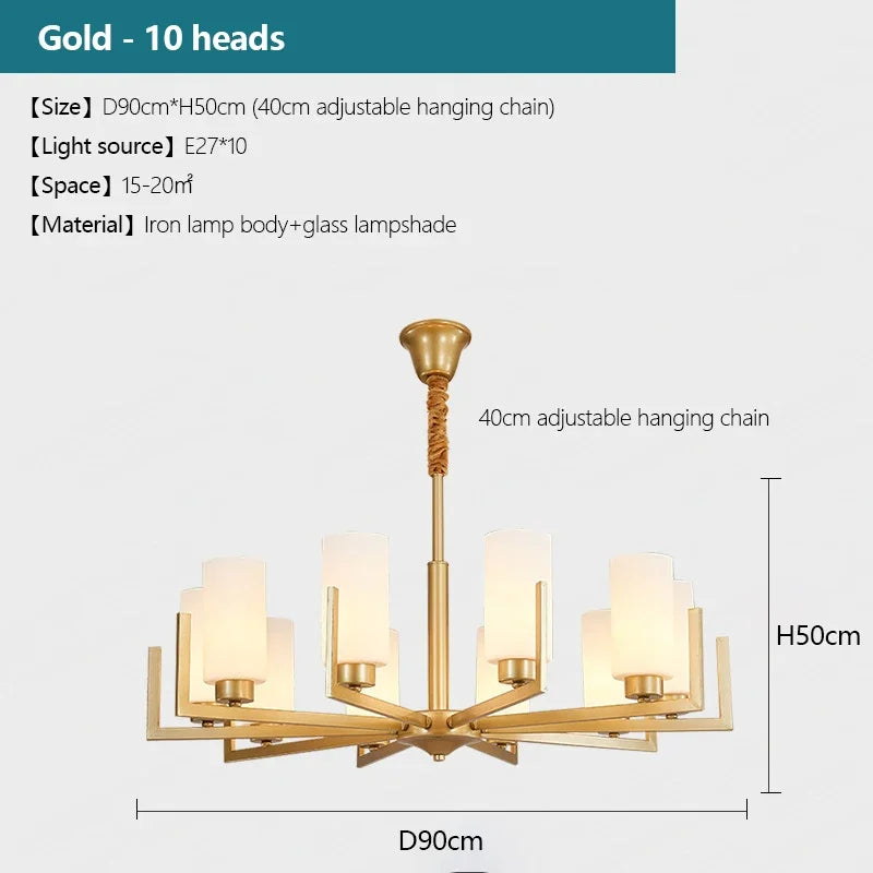 Chinese Style Retro Chandeliers for Living Room Bedroom Dining LED Lighting Lamps Lustre Salon Design Luxe Suspension Luminaire