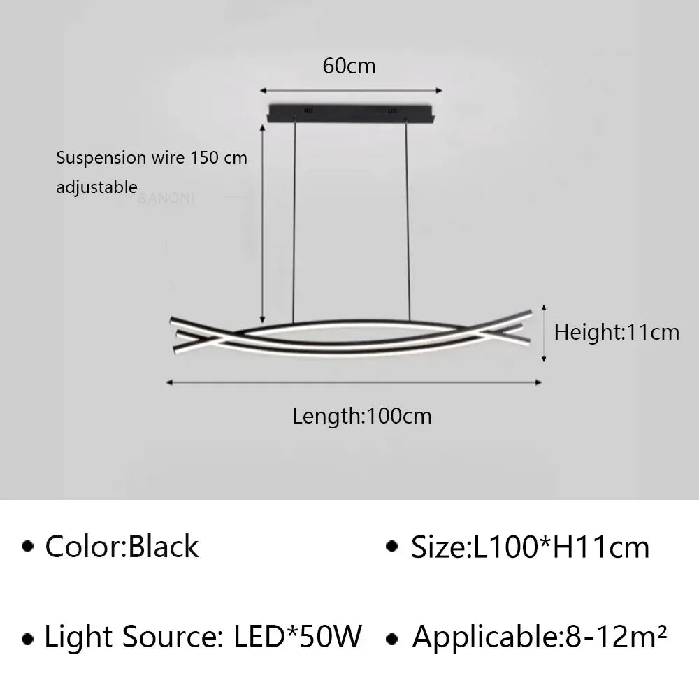 Modern LED Pendant Lamp For Living Dining Room Kitchen Bedroom  Luxury Chandelier Home Decor Indoor Lighting Fixture Luster