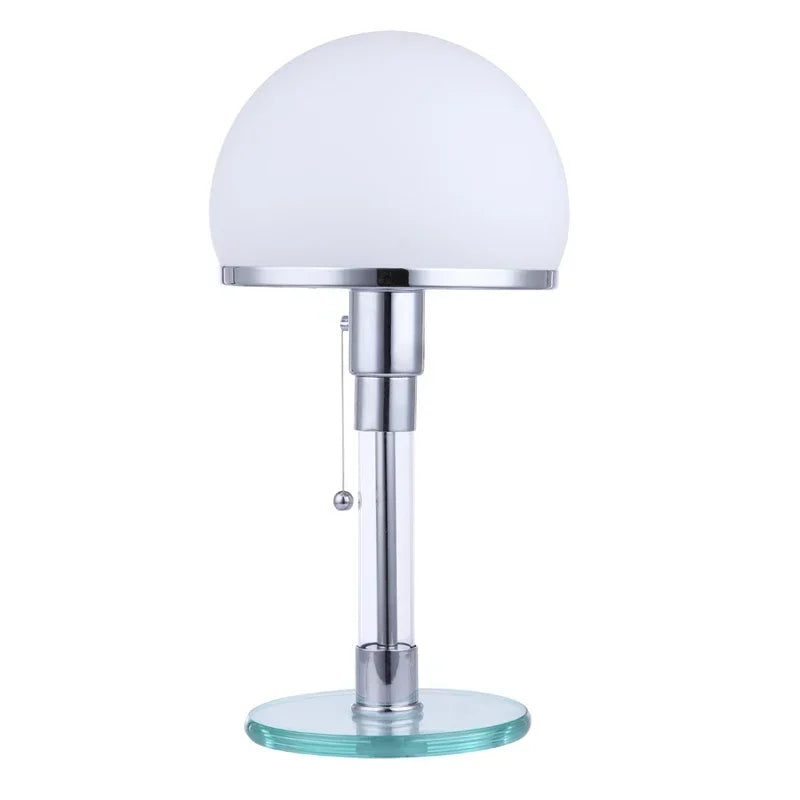 Lamp White Table Lamp Danish Designer Nordic Bedroom Bedside Simple Glass Table light for Living Room