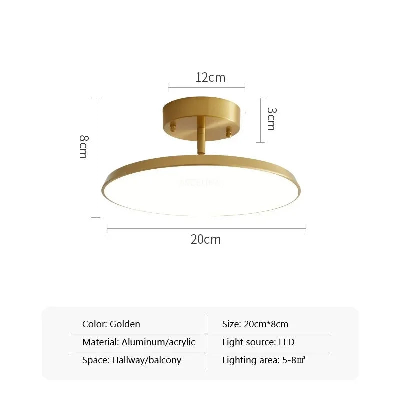 Nordic LED Ceiling Light Modern Simple Adjustable Angle Lamps For Aisle Study Room Balcony Bedroom Entryway Illumination Fixture