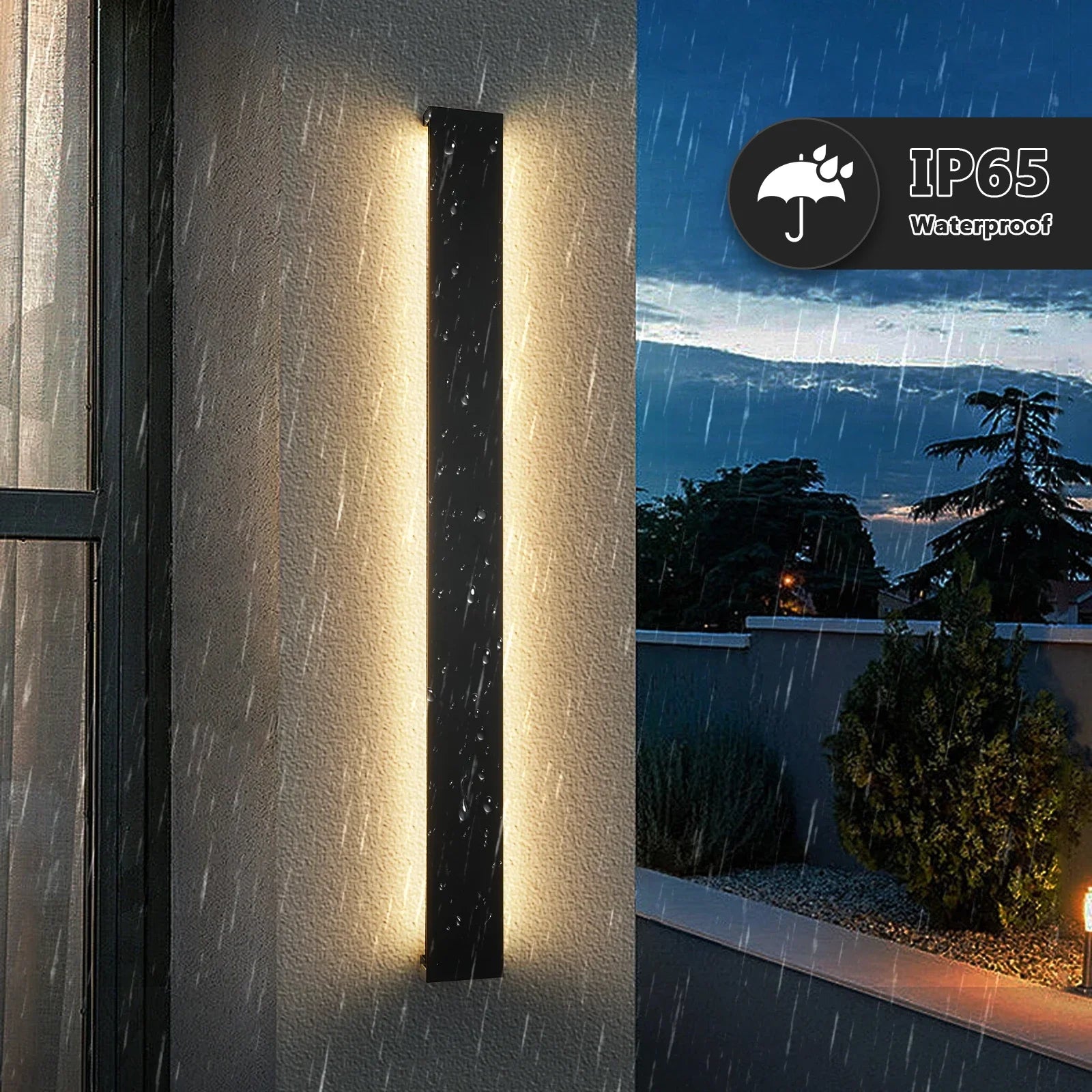 Outdoor Wall LED Lamp Modern Waterproof 90CM Long Strip IP65 Wall Lights Garden Fence Villa Balcony Home Decor Lighting Light