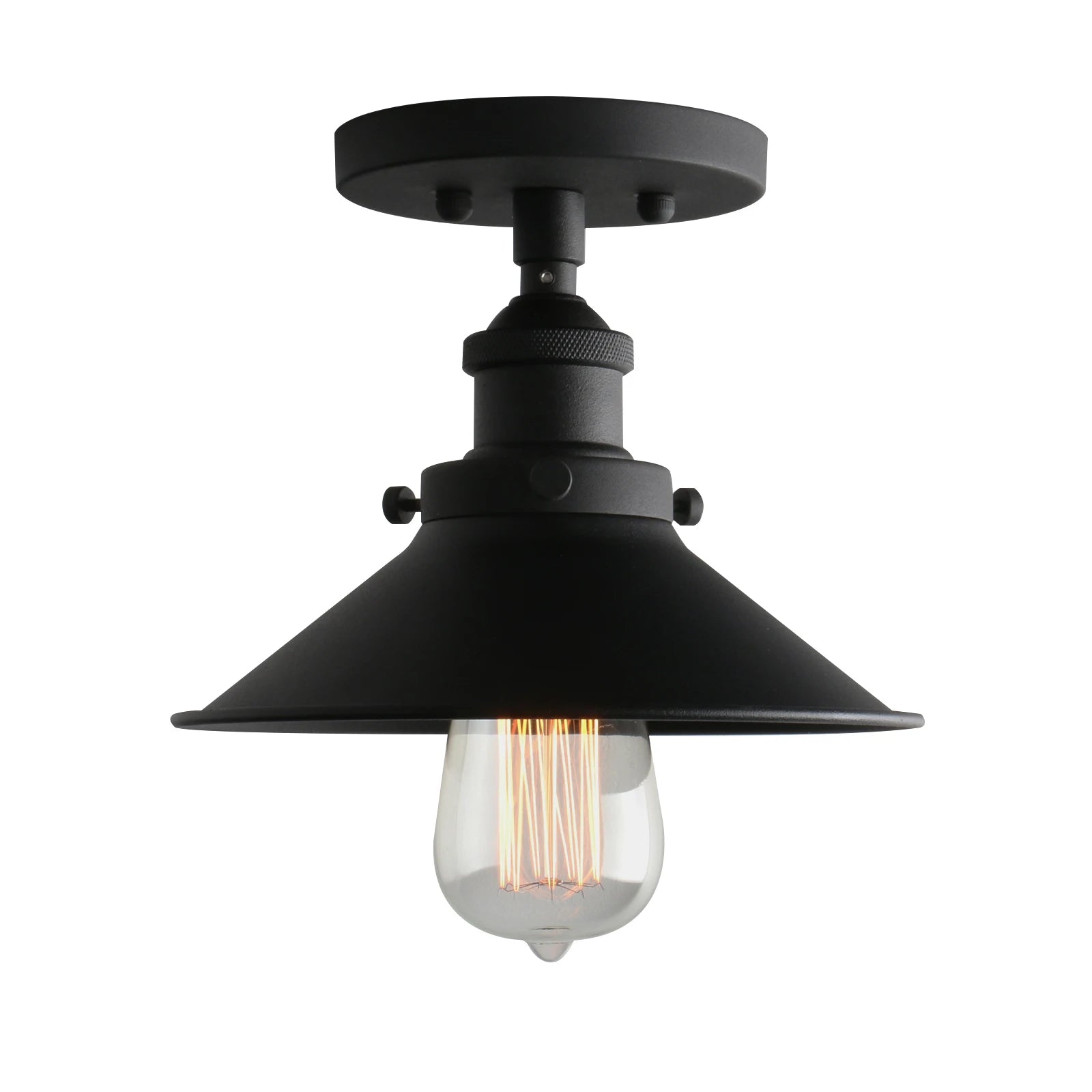 Vintage Industrial Flush Mount Light 1-Light Mini Ceiling Light with 8.1 Inches Light Shade