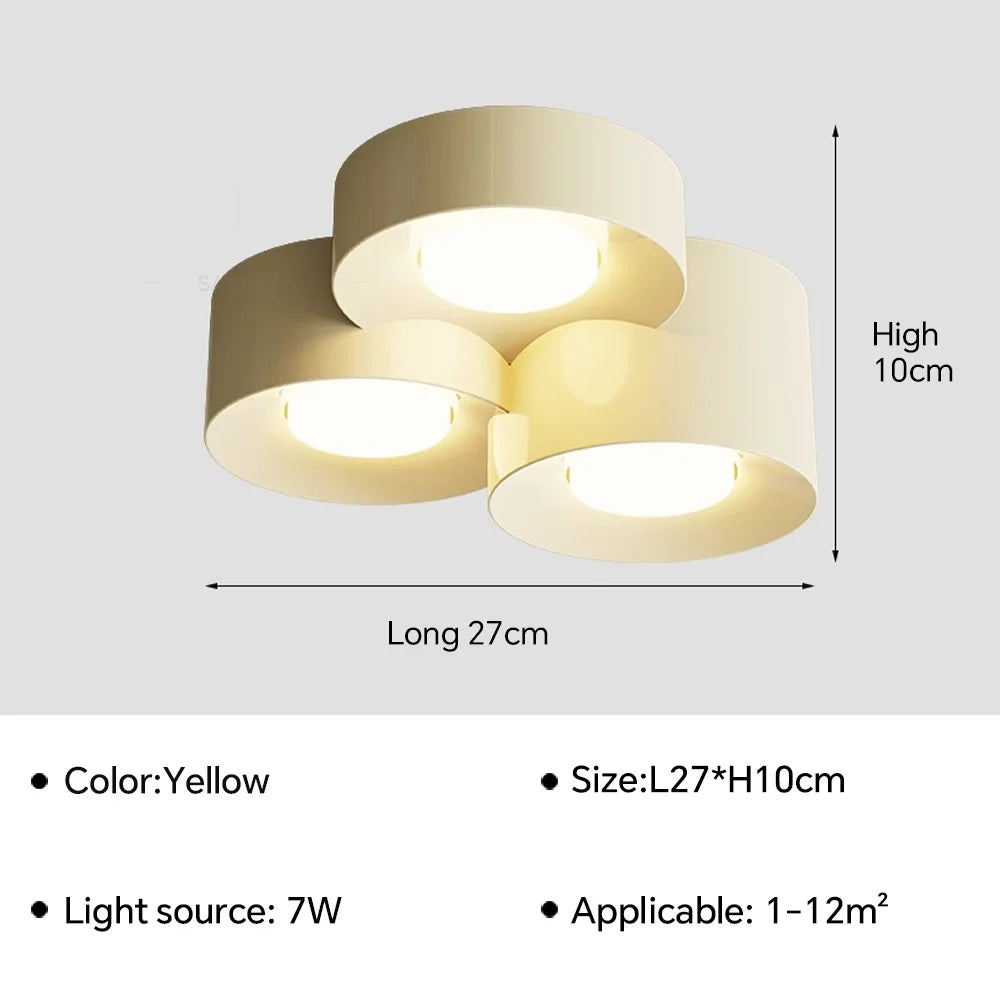 Nordic LED Ceiling Lamp Cylinder Spotlight Chandelier for Bedroom Hallway Aisle Home Decoration Indoor Lighting Fixture Luster