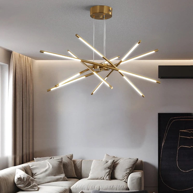 Nordic Hanging Chandelier For Living Room Dining Room Bedroom Kitchen Golden Room Decoration Loft LED Ceiling Light Home Lamps