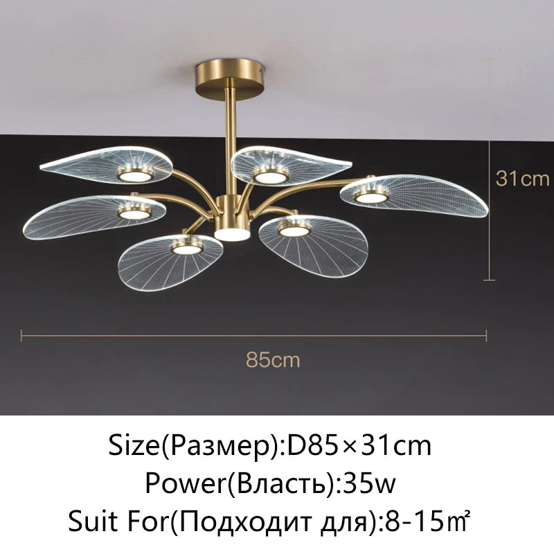 LED Ceiling Light Nordic Pendant Lamp Lotus Leaf Design Bedroom Living Room Dining Room Home Decorative Lighting Fixtures