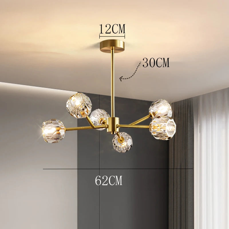 Pendant lights, luxury crystal living room chandelier, dining room Pendant lamp, ceiling light, indoor lighting