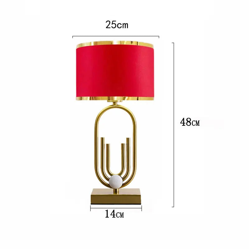 Table Lamp Bedroom Bedside Lamp Nordic Light Luxury Modern Bedroom Living Room Study Romantic Warm Decoration Desk Lamp