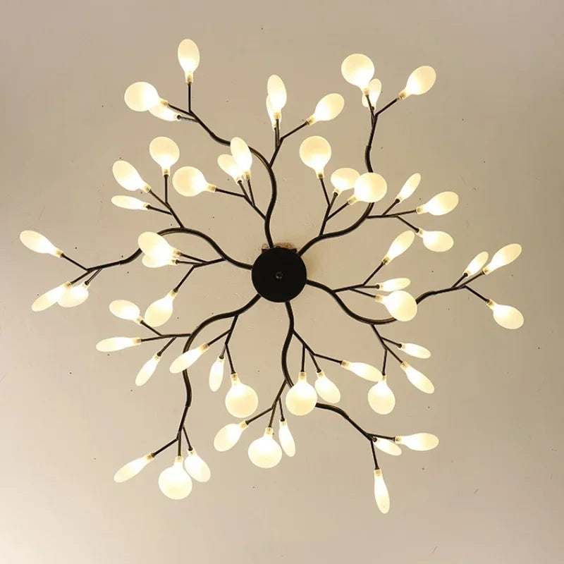 Nordic G4 Led Chandelier Lighting Modern Branch Pendant Light Living Room Gold / Black Led Luminarias Art Decor Indoor Lighting