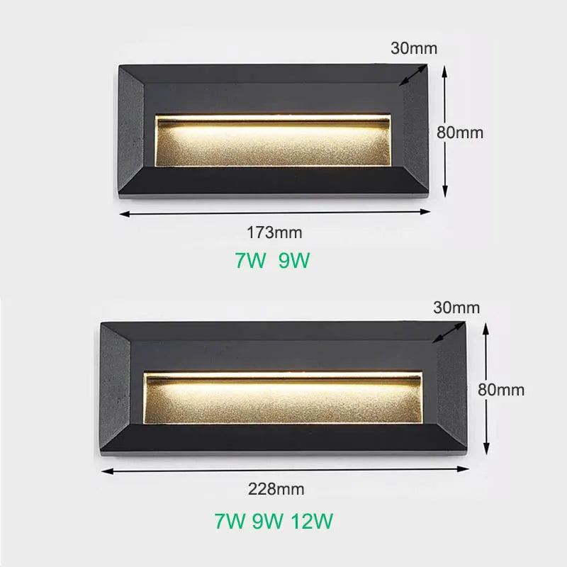 Surface mounted LED stair light step light foot light waterproof wall light indoor and outdoor garden corridor step light IP65