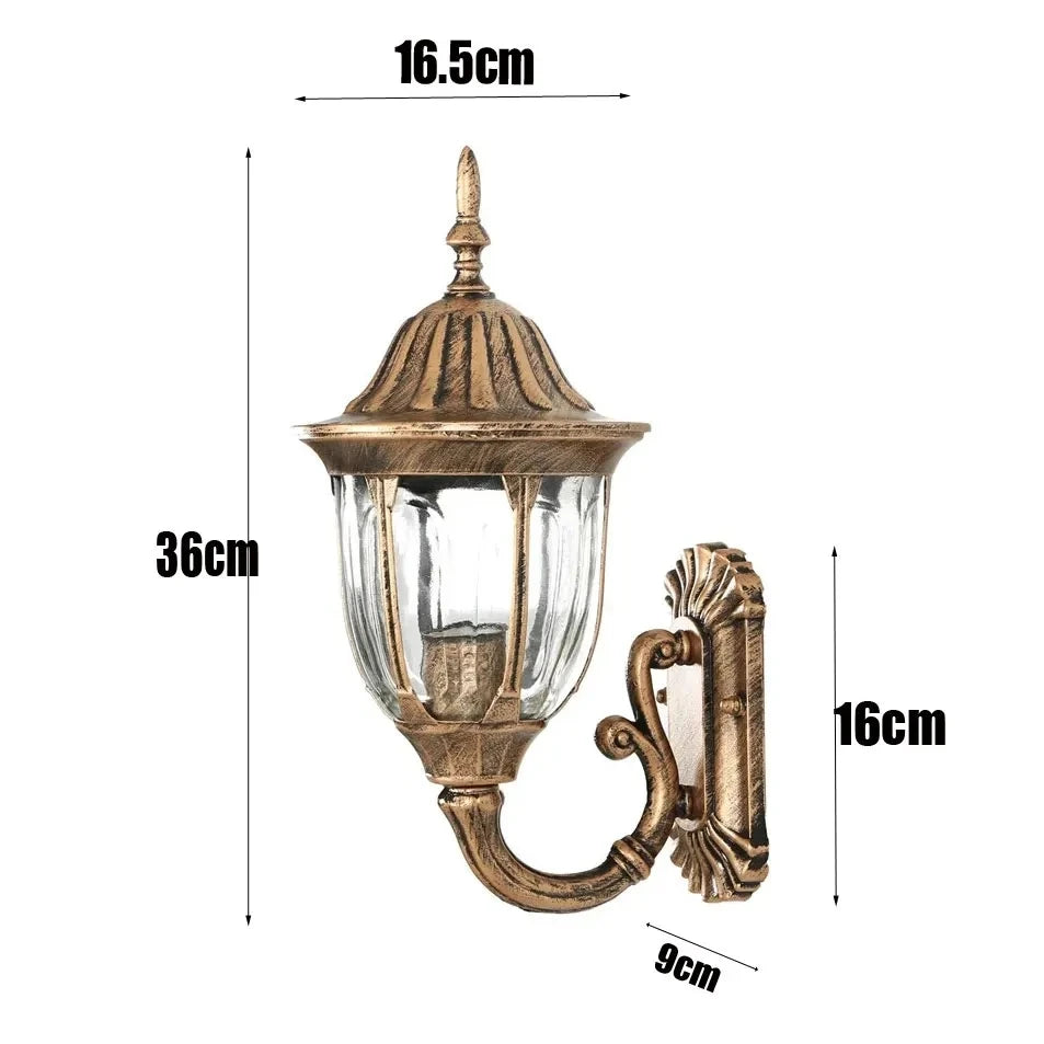 Classics Europe Wall Sconce Outdoor Balcony Lamps Waterproof Vintage Rustic Wall Lights