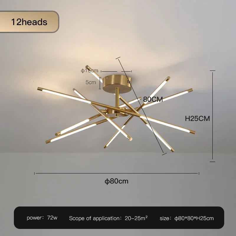 Nordic Hanging Chandelier For Living Room Dining Room Bedroom Kitchen Golden Room Decoration Loft LED Ceiling Light Home Lamps