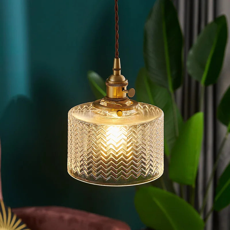 Green Glass LED Pendant Lights Fixtures For Home Indoor Lighting Bedroom Living Room Bar Coffee Hanging Lamp Luminaria