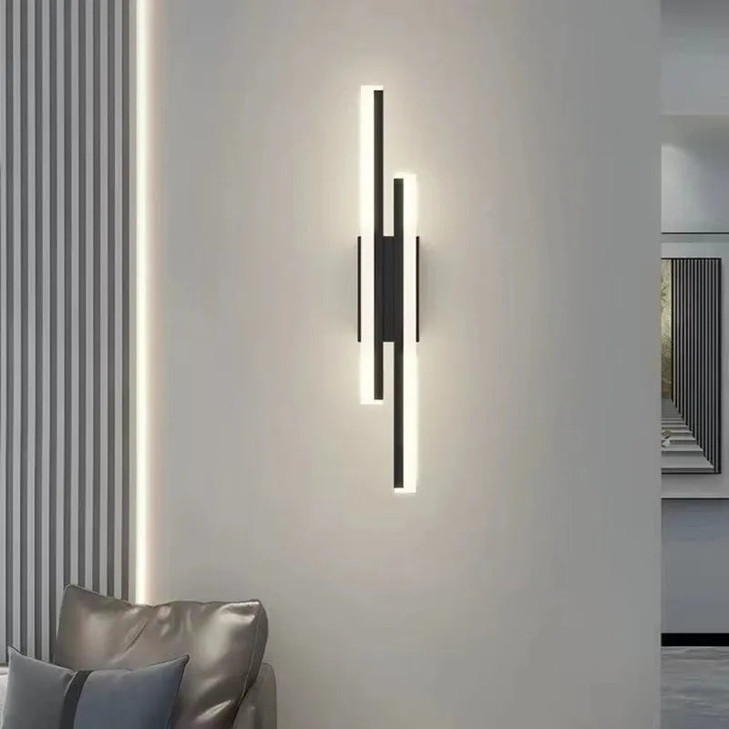 LED Bedroom Wall Lamp Wall Sconces Copper Line Pipe Acrylic Lampshade Indoor Lighting for Living Room Corridor Light Fixture