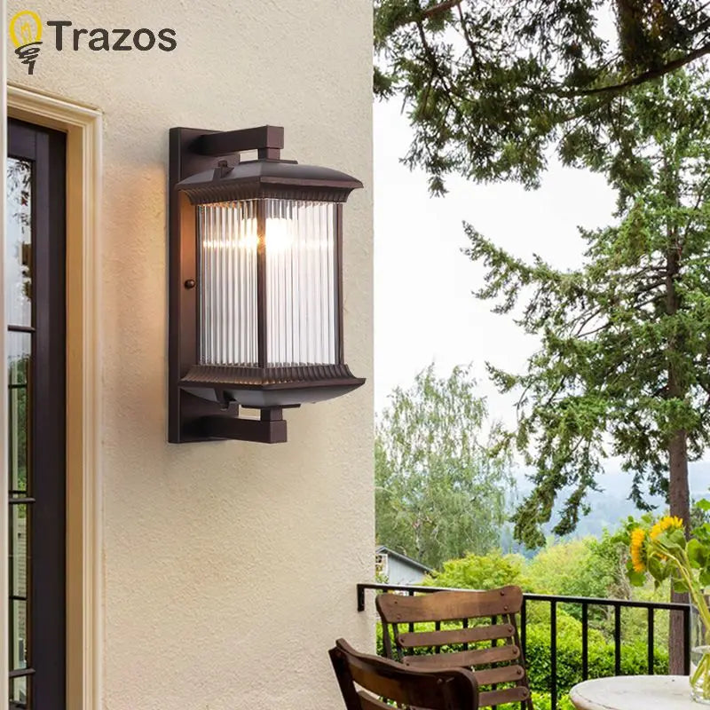 Wall Light Outdoor Garden Courtyard Exterior Wall Corridor Balcony Light Modern New Chinese Villa Door Light Wall Light