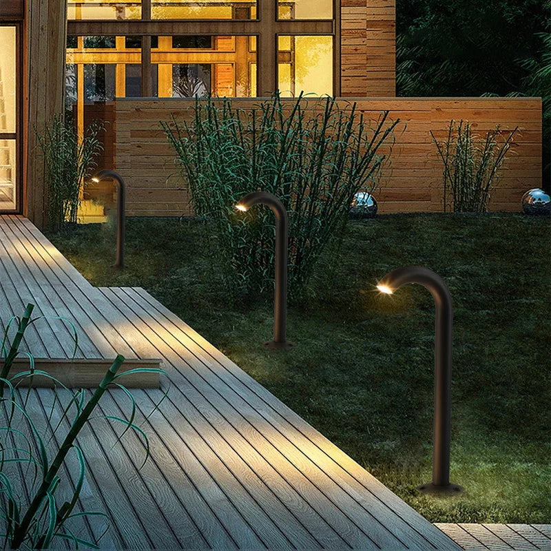 Outdoor Waterproof IP65 5W LED Lawn Lamp Modern Simple Aluminum Pillar Garden Path Square Landscape Lawn Lights AC85-265V