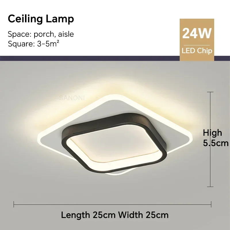 Modern LED Aisle Ceiling Light Chandelier For Corridor Stairs Foyer Balcony Bedroom Bathroom Indoor Lighting Fixtures Luster