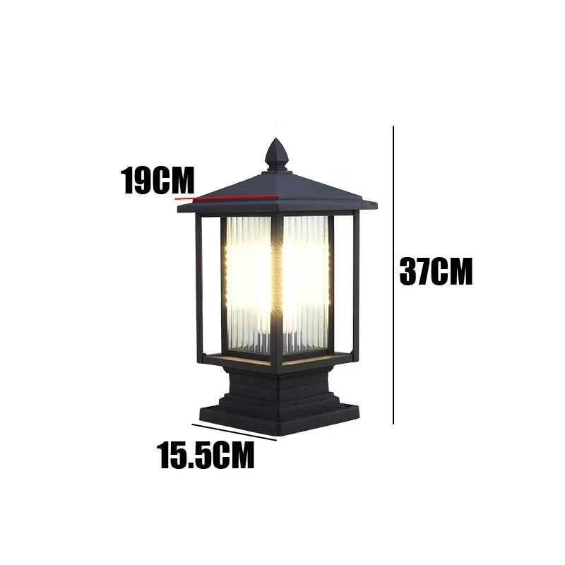 Outdoor column head lamp gate column courtyard lamp landscape garden villa outdoor waterproof yard wall lamp