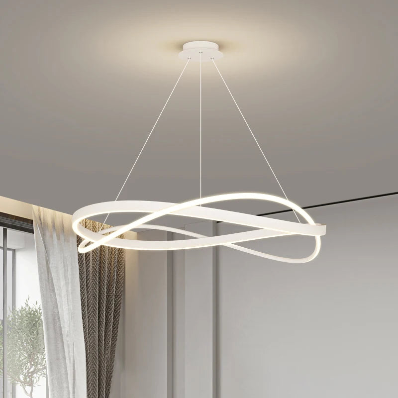 Minimalist Light Luxury Living Room Pendant Lights Post-modern Simple Restaurant Light Bedroom Full Spectrum Smart Chandelier