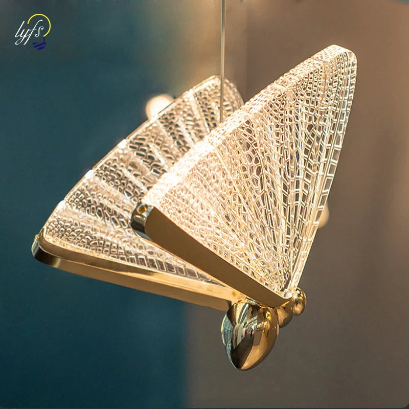 Butterfly Led Pendant Lights Hanging Lamp Indoor Lighting For Bedside Living Dining Room Kitchen pendente iluminação Light